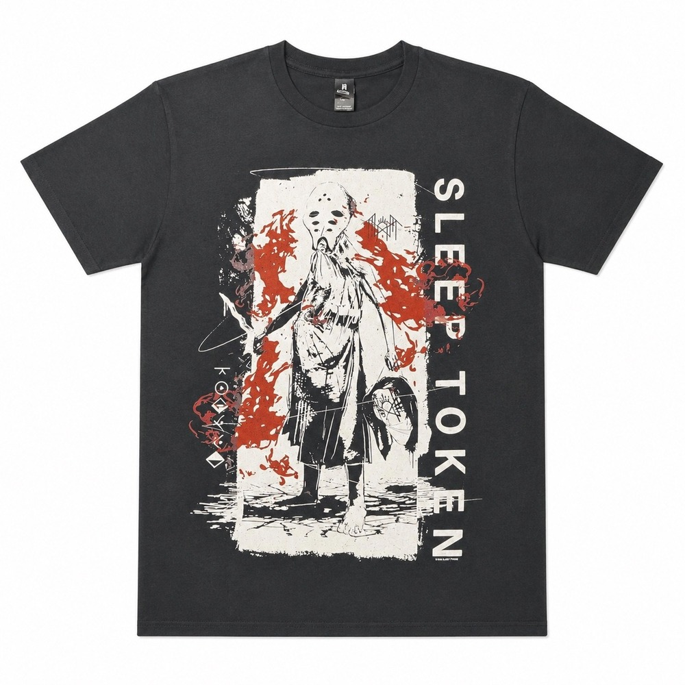Sleep Token Chokehold Graphic T-Shirt Mens Black Take Me Back To Eden Band Tee
